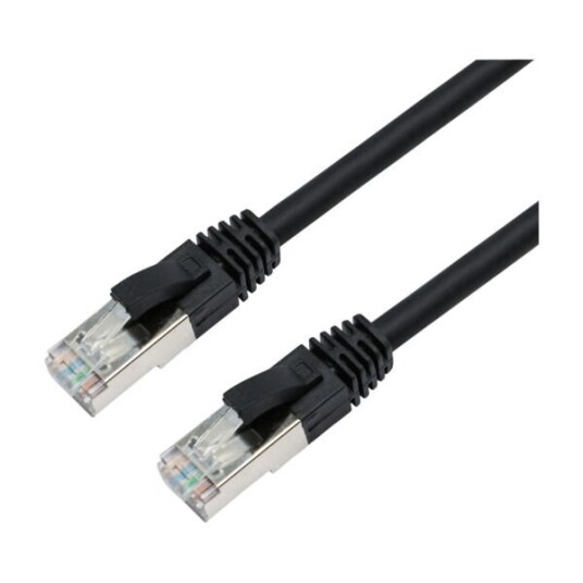 ELETRA CAT8 S/FTP NETTVERKSKABEL 0,5M, SVART ELETRA CAT8 S/FTP NETTVERKSKABEL 0,5M, SVART