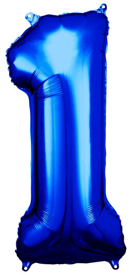 Amscan International Tallballong Blå Metallic - Tallet 1