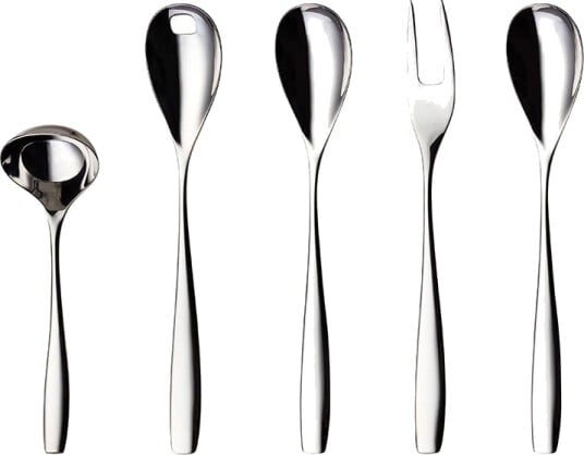Hardanger Bestikk Julie serveringssett 5 deler Rustfritt stål