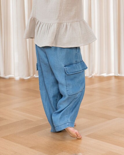Fliink Hi Cargo Pant Light Denim Blue (116 / 6 år)