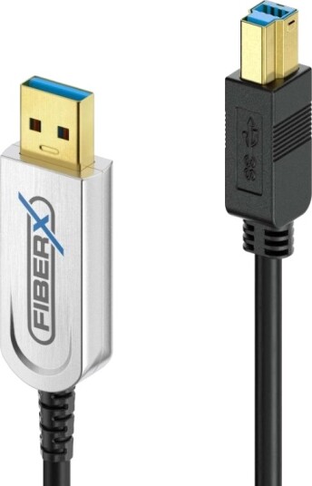 Fiberx Fx-I645-003 3 M Usb B Usb A Usb 3.2 Gen 1 3.1 Gen 1 10 Gbit/S Sort Sølv