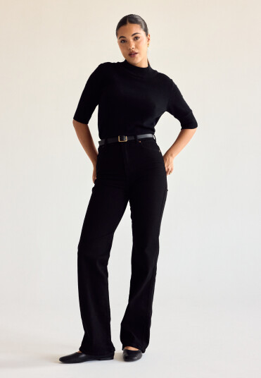 Dr Denim Jeans – Moxy Straight Svart Female L/30