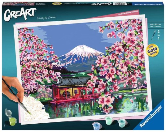Ravensburger CreArt Mal etter nummer 12+ år Japansk kirsebærblomst