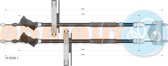 ADRIAUTO 13.0230.1 Tautrekk håndbremse