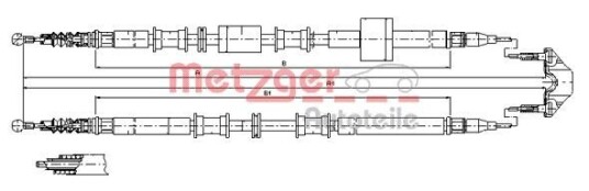 Tautrekk, parkeringsbrems METZGER 11.5767