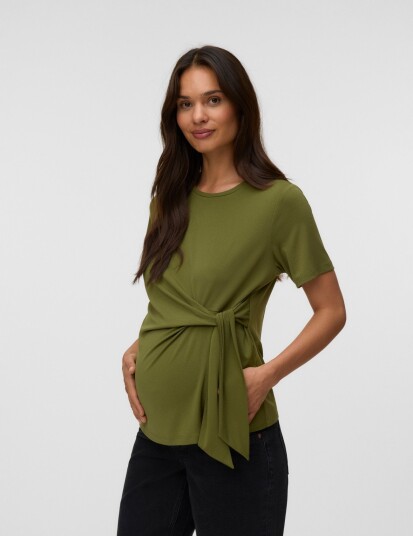 Vero Moda Maternity Vmmjill Ss Top Jrs Khaki green XL