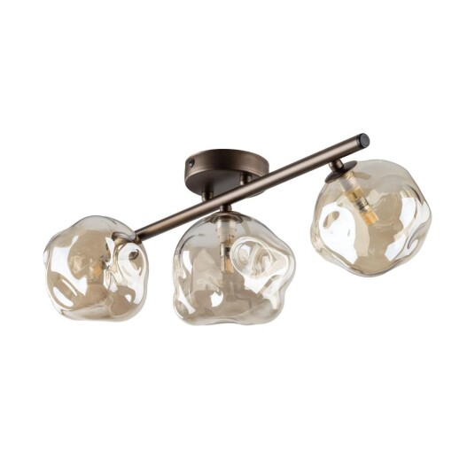 Lava taklampe 3 lys Brun