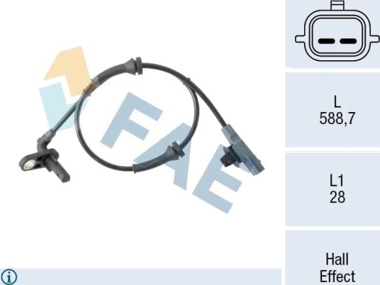 FAE 78505 Sensor ABS