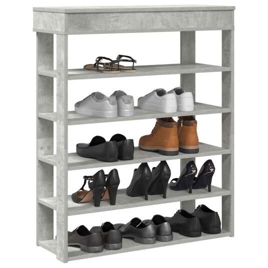 Skohylle betonggrå 80x30x98 cm konstruert tre 8721158649669 Skohylle betonggrå 80x30x98 cm konstruert tre 8721158649669