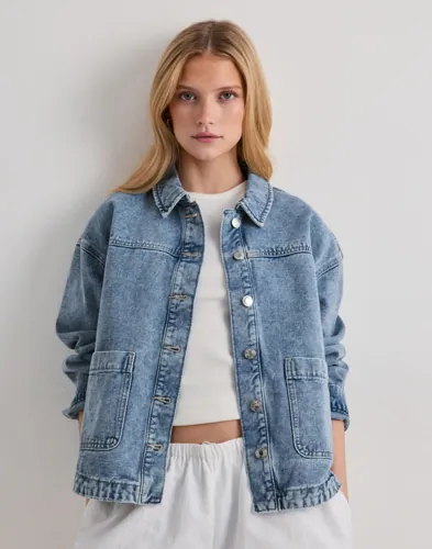 Vero Moda   Blå   Vmjamie Ls Denim Shacket Mix Ga Noo