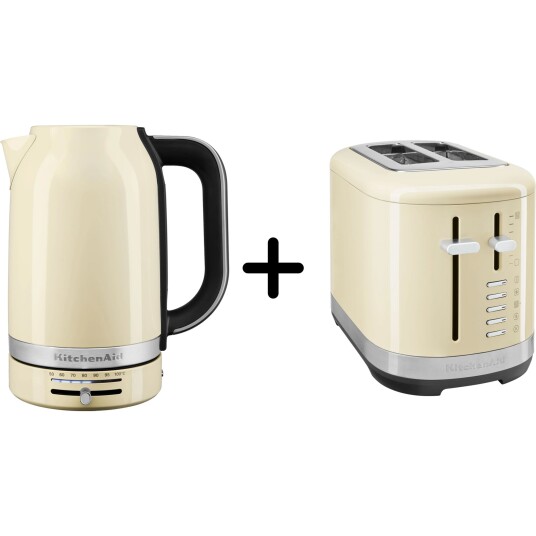 Kitchenaid 5KMT2109 Brødrister + 5KEK1701 Vannkoker almond cream Kitchenaid 5KMT2109 Brødrister + 5KEK1701 Vannkoker almond cream