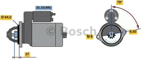 BOSCH 0 986 022 730 Starter BOSCH 0 986 022 730 Starter