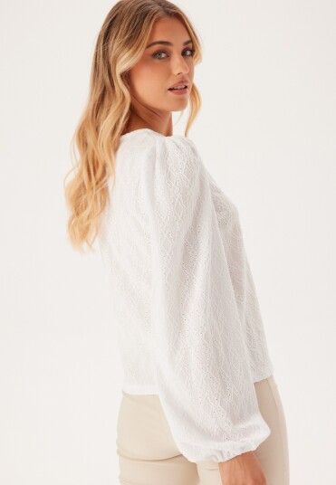 BUBBLEROOM Puff Sleeve Top White S