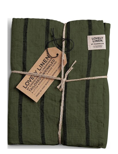 Lovely Linen Misty Towel Green Lovely Linen STRIPE FOREST 45X70CM