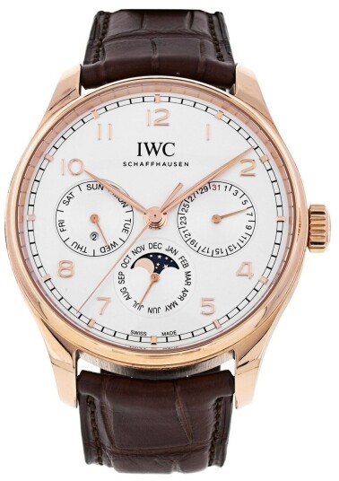 IWC Herreklokke IW344202 Portugieser Sølvfarget/Lær Ø42.4 mm