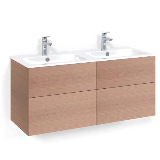Macro Design Crown Servantskap Skuff - med Light 14 Servant 120cm Dobbel Eik / Plain/push-open
