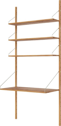 Library Skrivebordshylle 185x80 cm, Eik