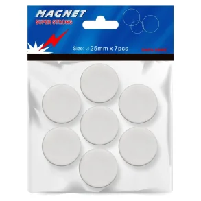Büngers Magneter 25 mm hvit 7 stk