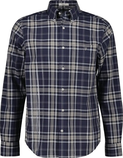 Gant Reg Poplin Check Shirt Navy M