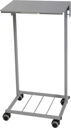 Affaldsstativ 100 Ltr Med Låg Sølvfarvet,Stk