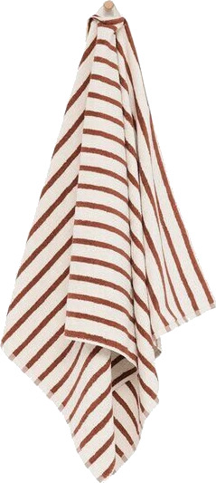 Høie Everyday stripe håndkle 70x140 cm terracotta