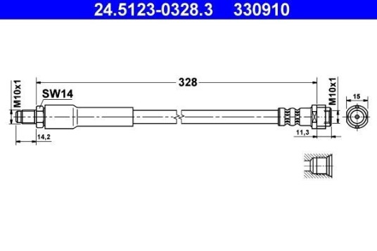 Bremseslange ATE 24.5123 0328.3