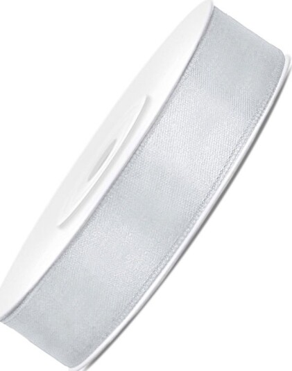 SØLVFARGET Silkebånd 25 meter x 12 mm