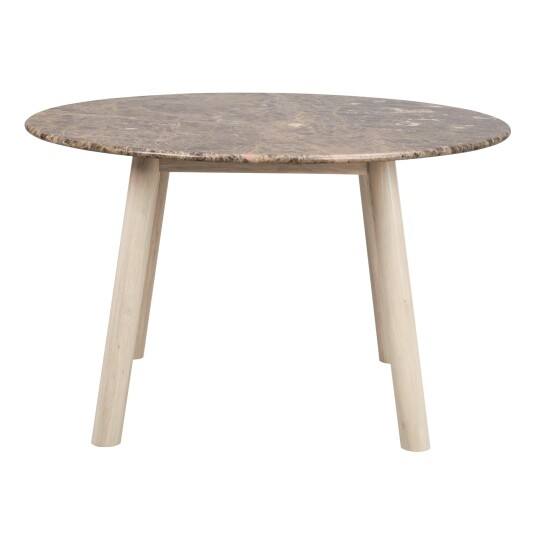 Rowico Home Taransay Spisebord, Brun marmor, Hvit pigm., Ø125 Unoliving 1729644-01-0 1729644-02-0