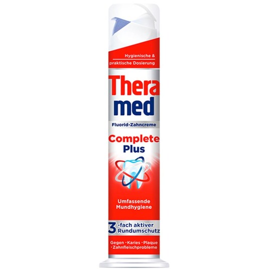 TheraMed Complete Plus Tannkrem Pumpedispenser 100 ml. TheraMed Complete Plus Tannkrem Pumpedispenser 100 ml.
