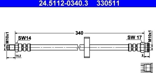 Bremseslange ATE 24.5112-0340.3