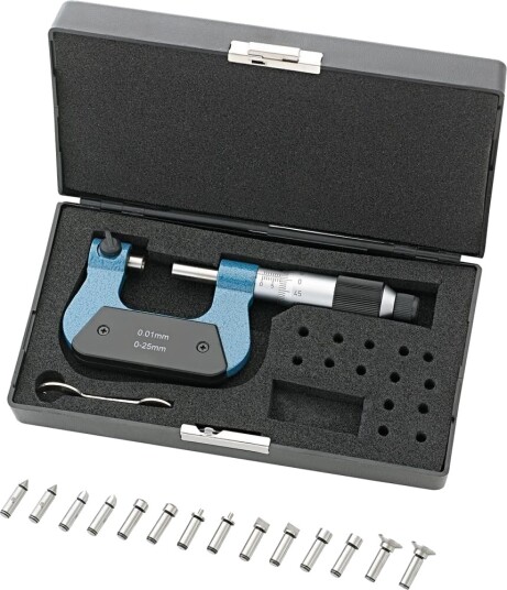 Format Bygelmikrometer För Gängmätning 0-25mm Format Bygelmikrometer För Gängmätning 0-25mm