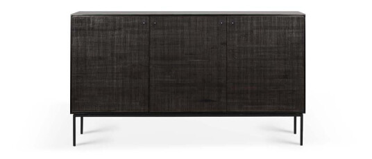 Ethnicraft Grooves sidebord Svart 3 d?rer