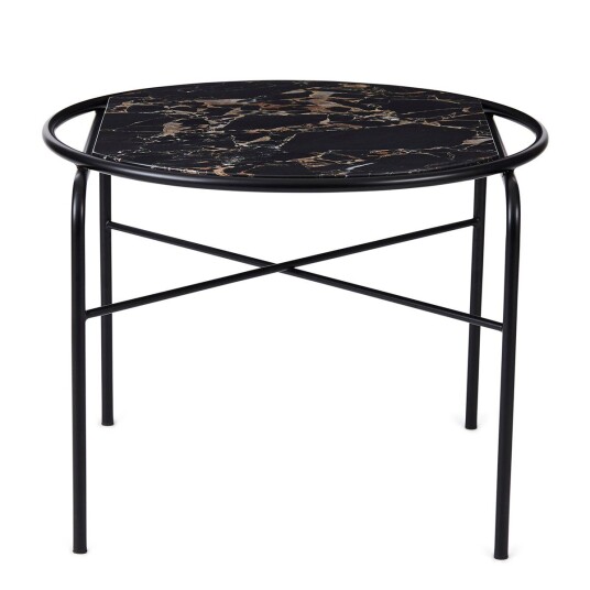Warm Nordic Secant salongbord marmor Ø60 cm Black-gold