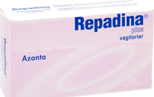 Repadina Plus vagitorier, 10 stk.