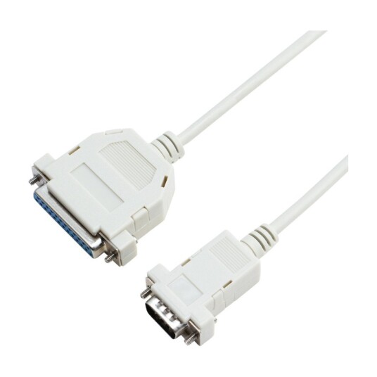 ELETRA RS232 DB9 M - DB25 F 1M KABEL, GRÅ
