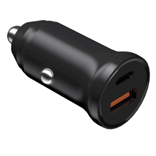 Devia billaddare Smart Mini PD QC 3.0 30W 1x USB-C 1x USB svart Devia billaddare Smart Mini PD QC 3.0 30W 1x USB-C 1x USB svart