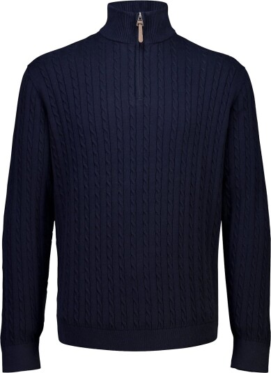 Lindbergh 1/2 Zip Cable Knit Navy XXL