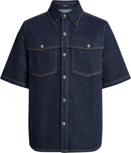 Balmain Herre Skjorter Blå 2XL,
