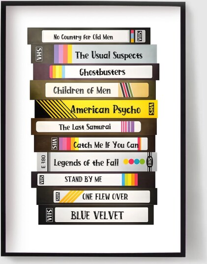 Personalisert Plakat VHS Tape Favorittfilmer