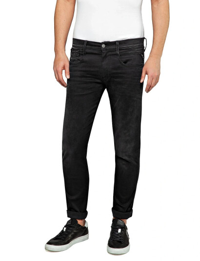 Replay Anbass Trousers Slim Hyper Cloud Black 31 x 32