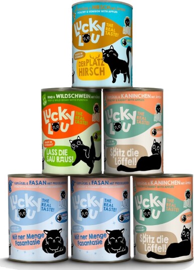 Lucky Lou Våtfôr Smaksblanding For Voksne Viltblanding 4 Varianter 6 X 400 G Lucky Lou Våtfôr Smaksblanding For Voksne Viltblanding 4 Varianter 6 X 400 G