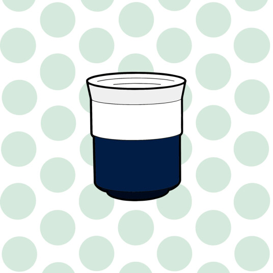 April Ceramic Cup - Dark Blue