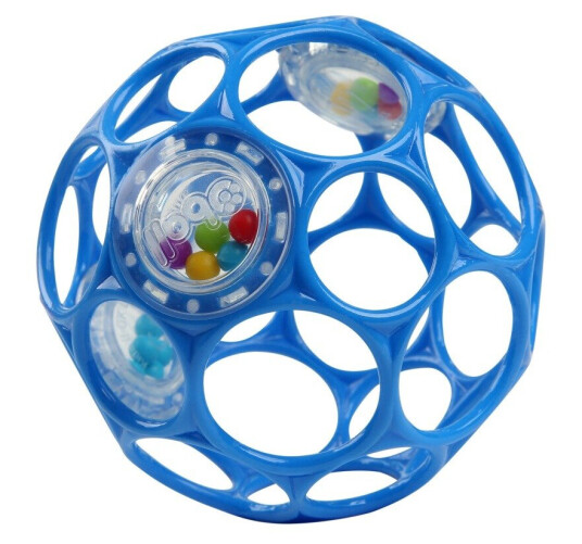 Oball Oball motorikkball og rangle 10 cm Blå Oball Oball motorikkball og rangle 10 cm Blå