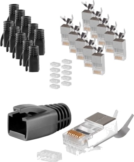 S Conn Bs72067 10S Rj45 Svart Gull S Conn Bs72067 10S Rj45 Svart Gull