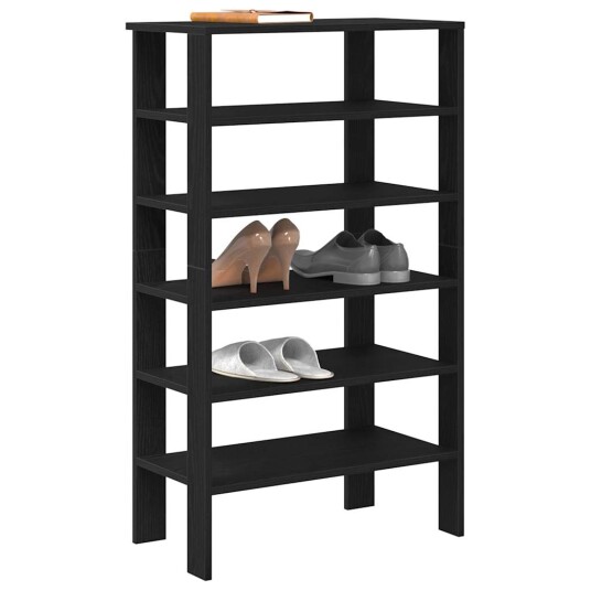 Skohylle svart 61x32x105 cm konstruert tre 8721158648921 Skohylle svart 61x32x105 cm konstruert tre 8721158648921