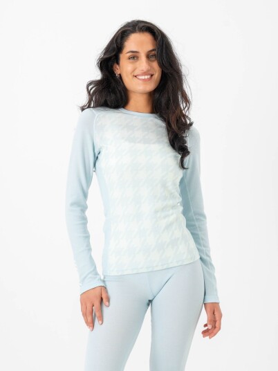 Helly Hansen Lifa Merino Midweight Graphic Crew Blå S Helly Hansen Lifa Merino Midweight Graphic Crew Blå S