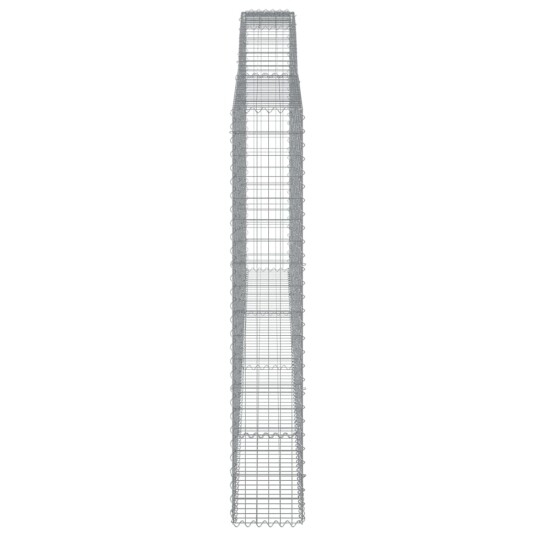 Gabionkurver buede 9 stk 400x30x180/200 cm galvanisert jern Gabionkurver buede 9 stk 400x30x180/200 cm galvanisert jern