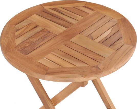 vidaXL Sammenleggbart hagebord 60 cm heltre teak