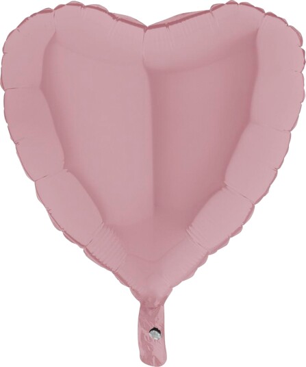 Ballongkungen Folieballong Hjerte Matt Pastellrosa 46 cm 180M03Pk