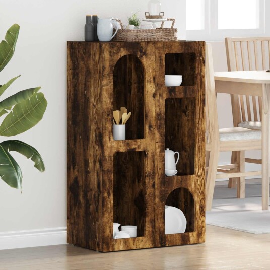  Serviesskap Røkt eik 59 x 35 x 100,5 cm Konstruert tre